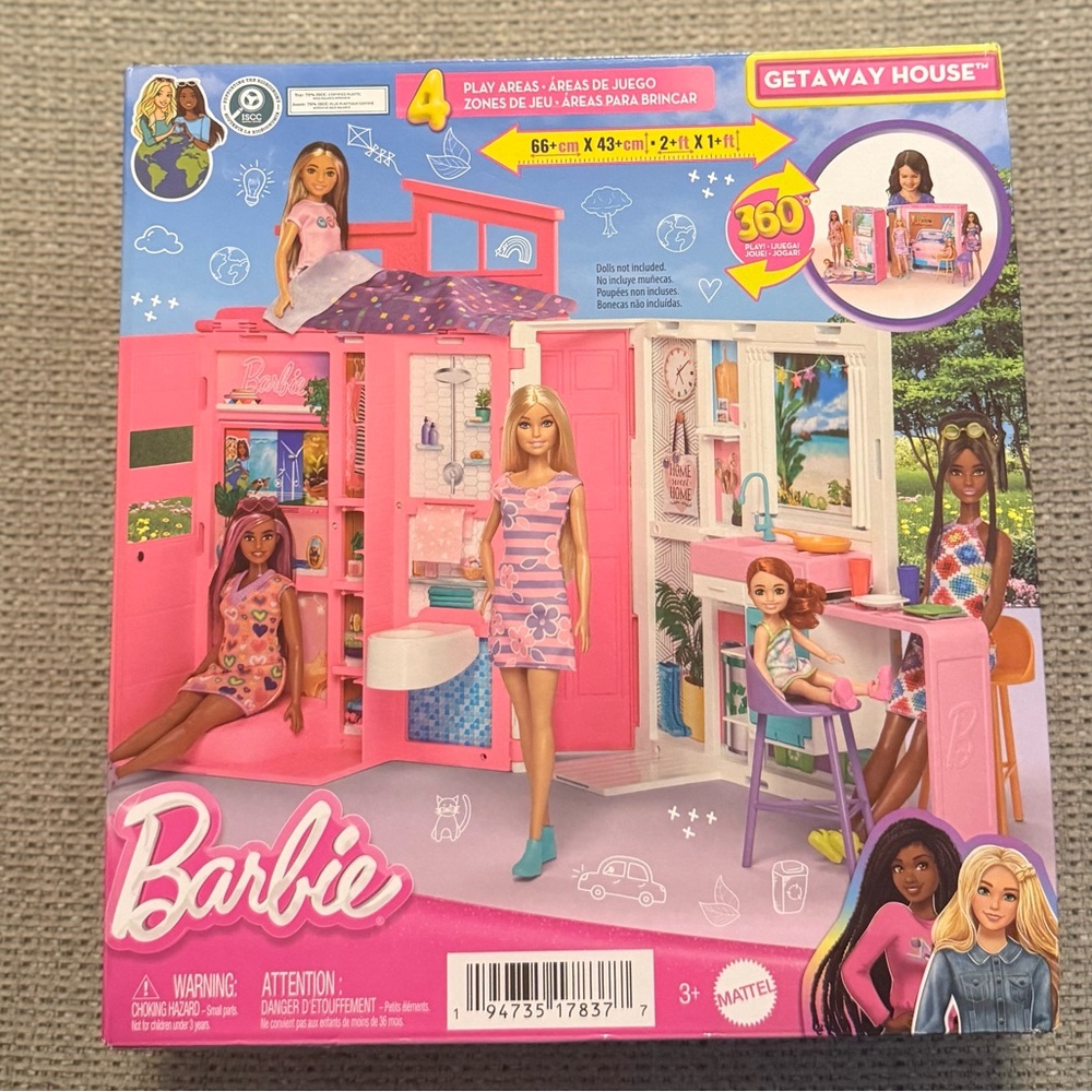 Barbie Getaway House Playset - Pink and Blue